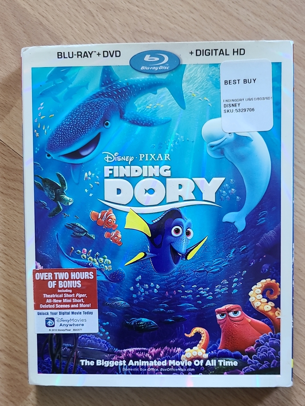 Disney Pixar FINDING DORY on BLU-RAY + DVD